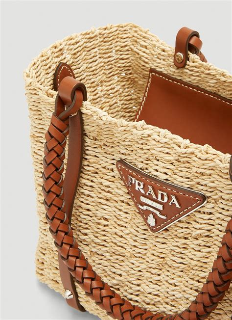 prada beige raffia beach tote bag|Prada large raffia tote.